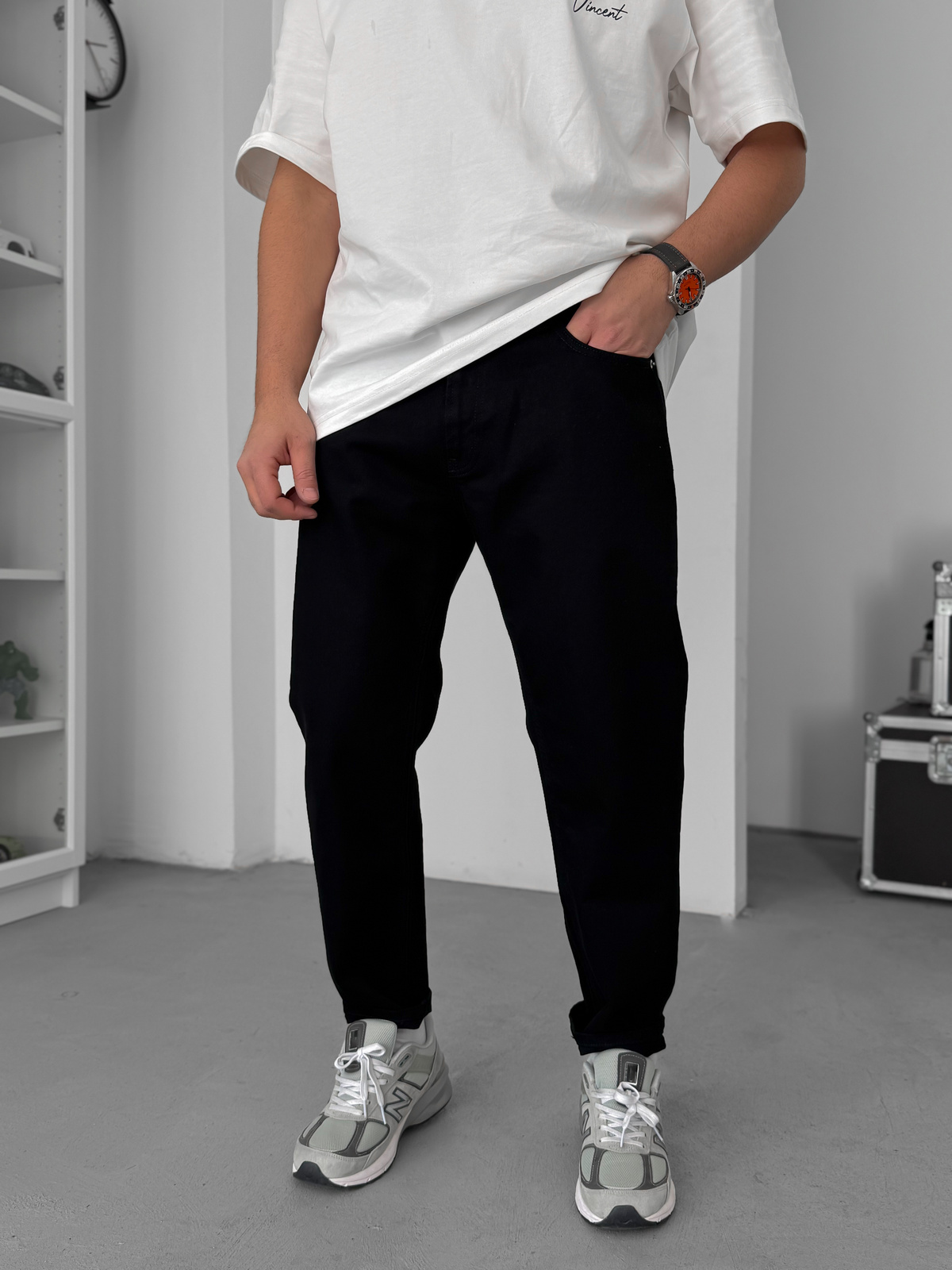Siyah Basic Boyfriend Jean GJ-17082