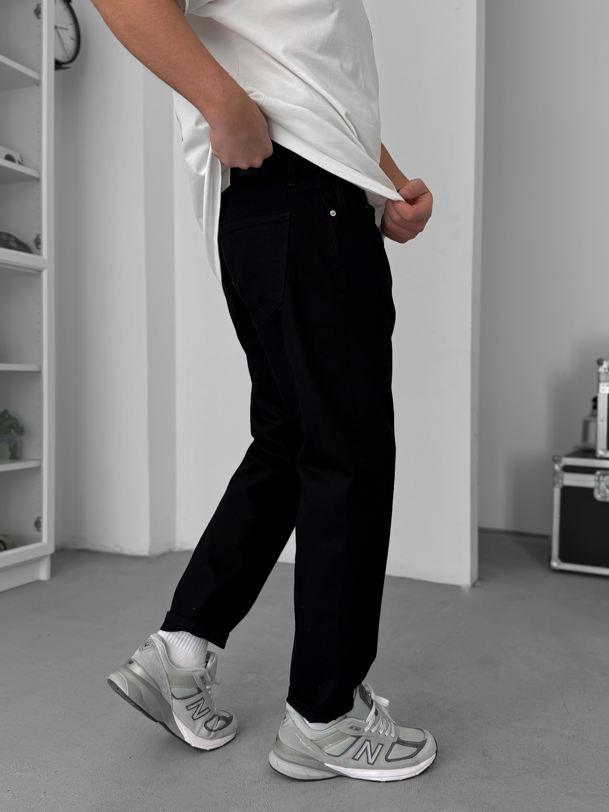 Siyah Basic Boyfriend Jean GJ-17082