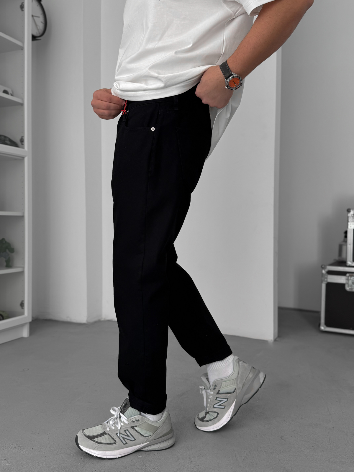 Siyah Basic Boyfriend Jean GJ-17082
