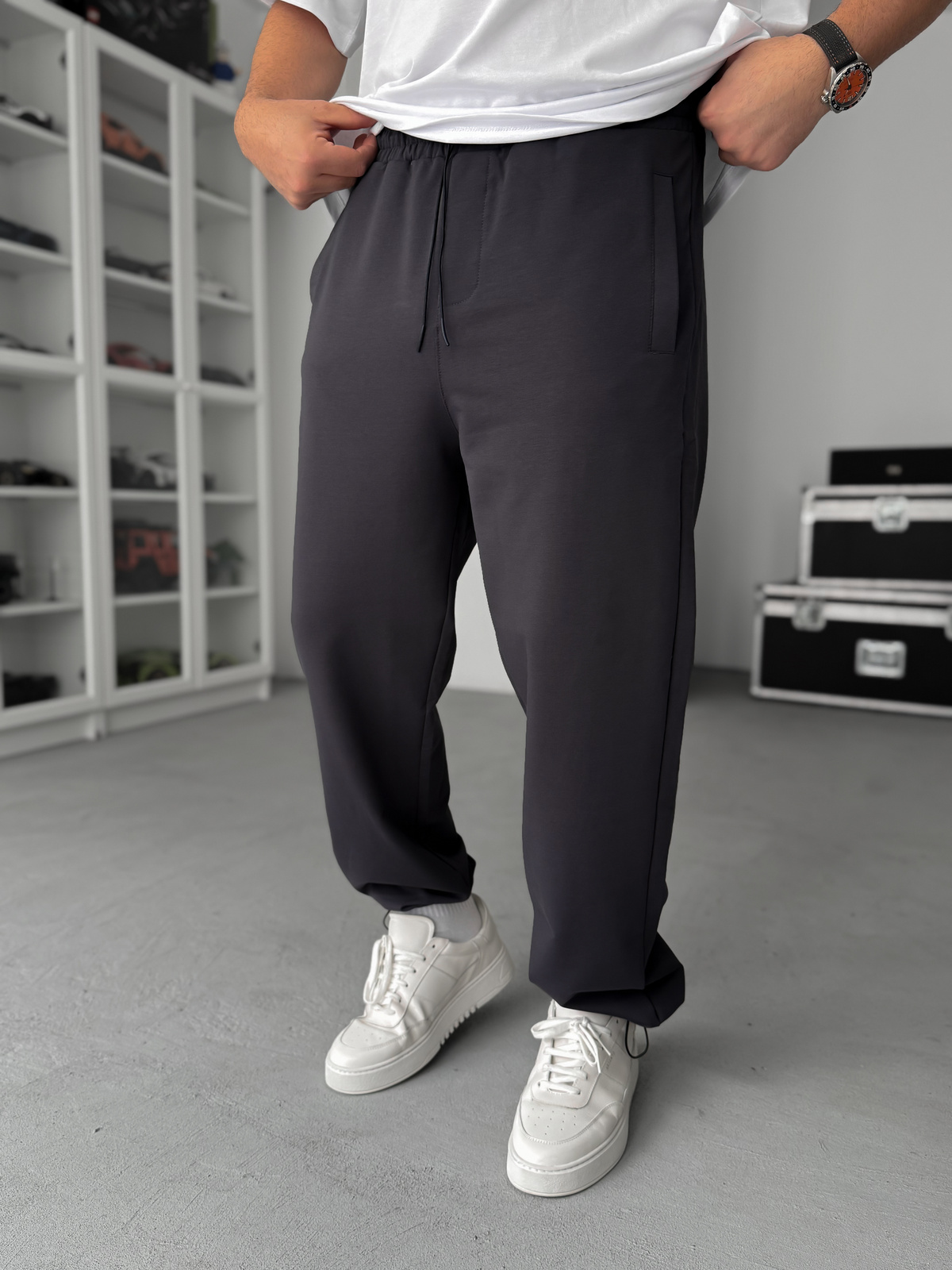 Füme Stoper Paça Baggy Eşofman JJ-711