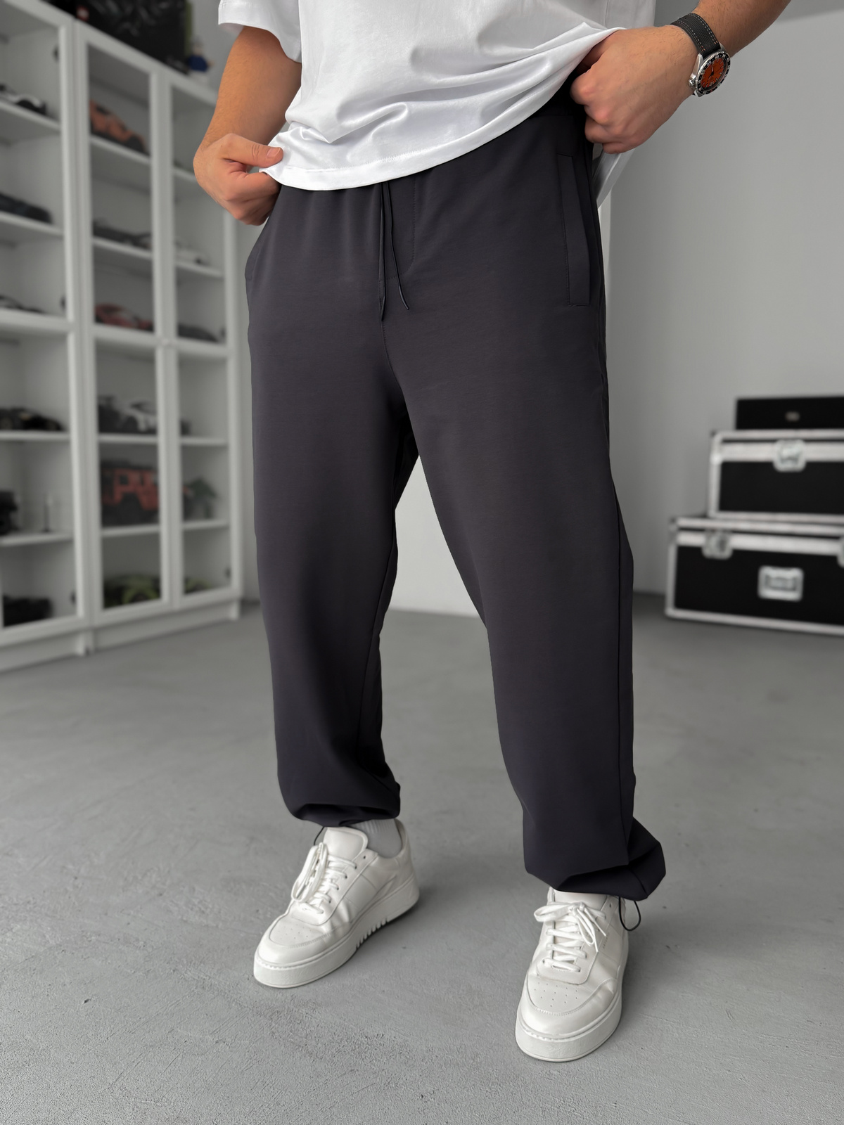 Füme Stoper Paça Baggy Eşofman JJ-711