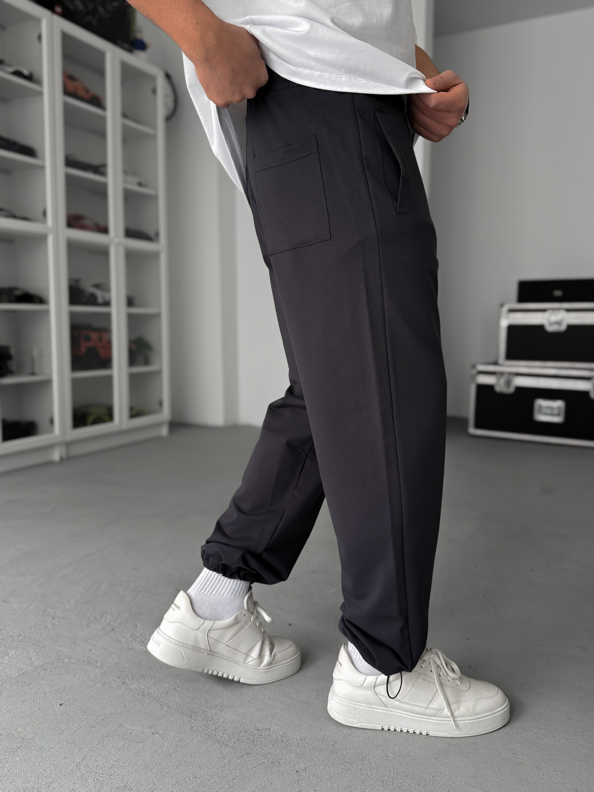 Füme Stoper Paça Baggy Eşofman JJ-711