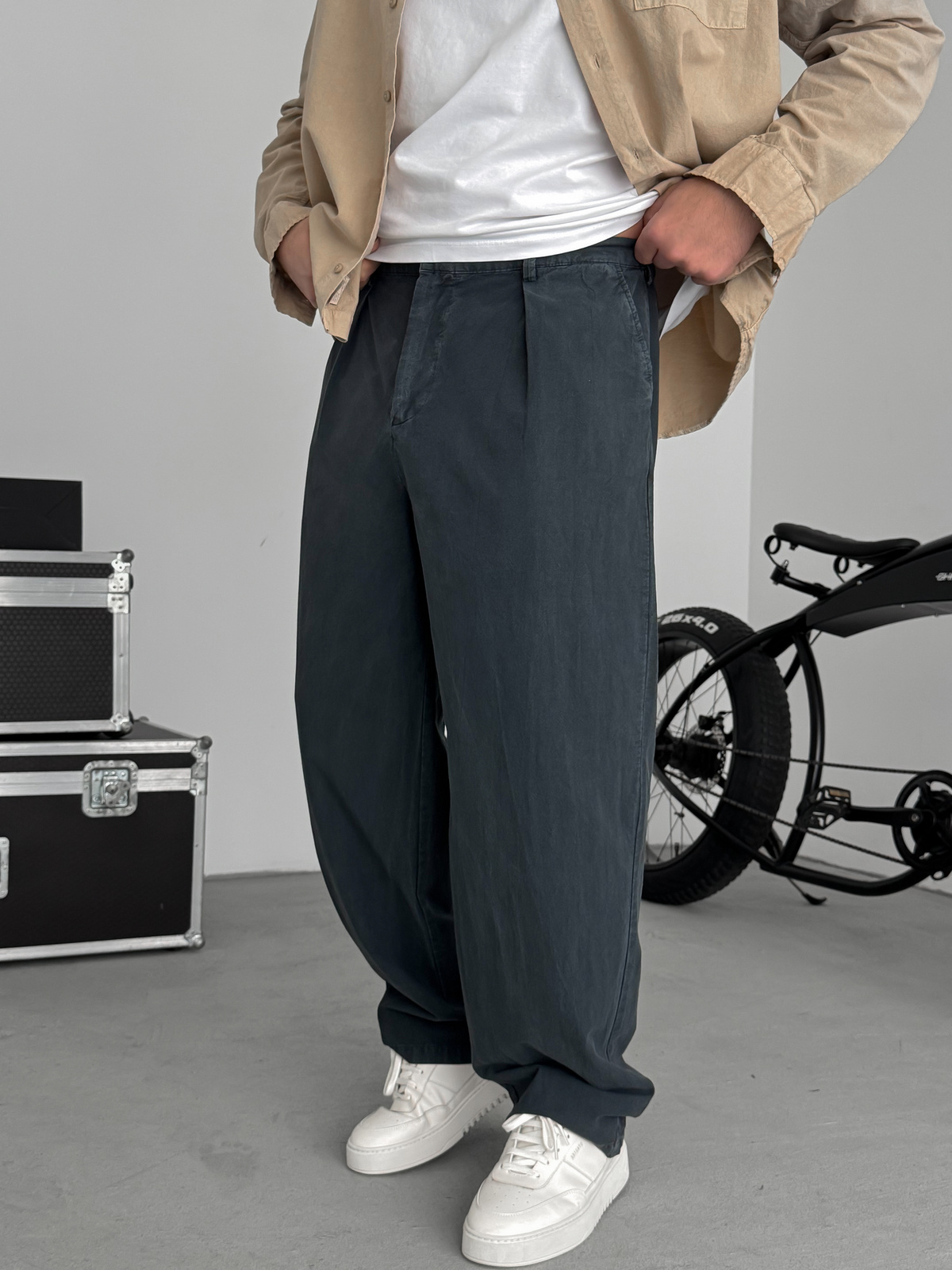 Siyah Yıkamalı Baggy Pantolon TW-1040