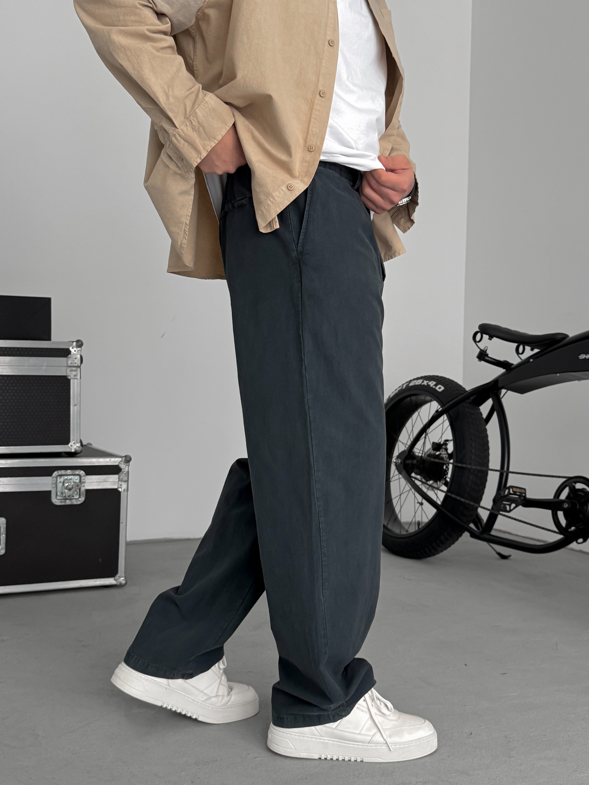 Siyah Yıkamalı Baggy Pantolon TW-1040