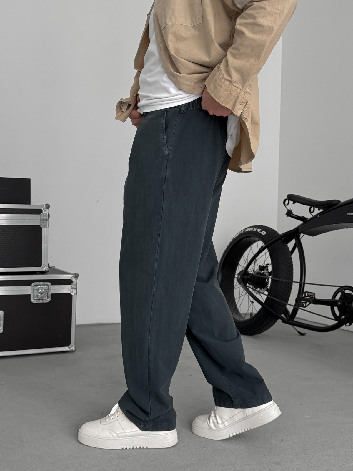 Siyah Yıkamalı Baggy Pantolon TW-1040