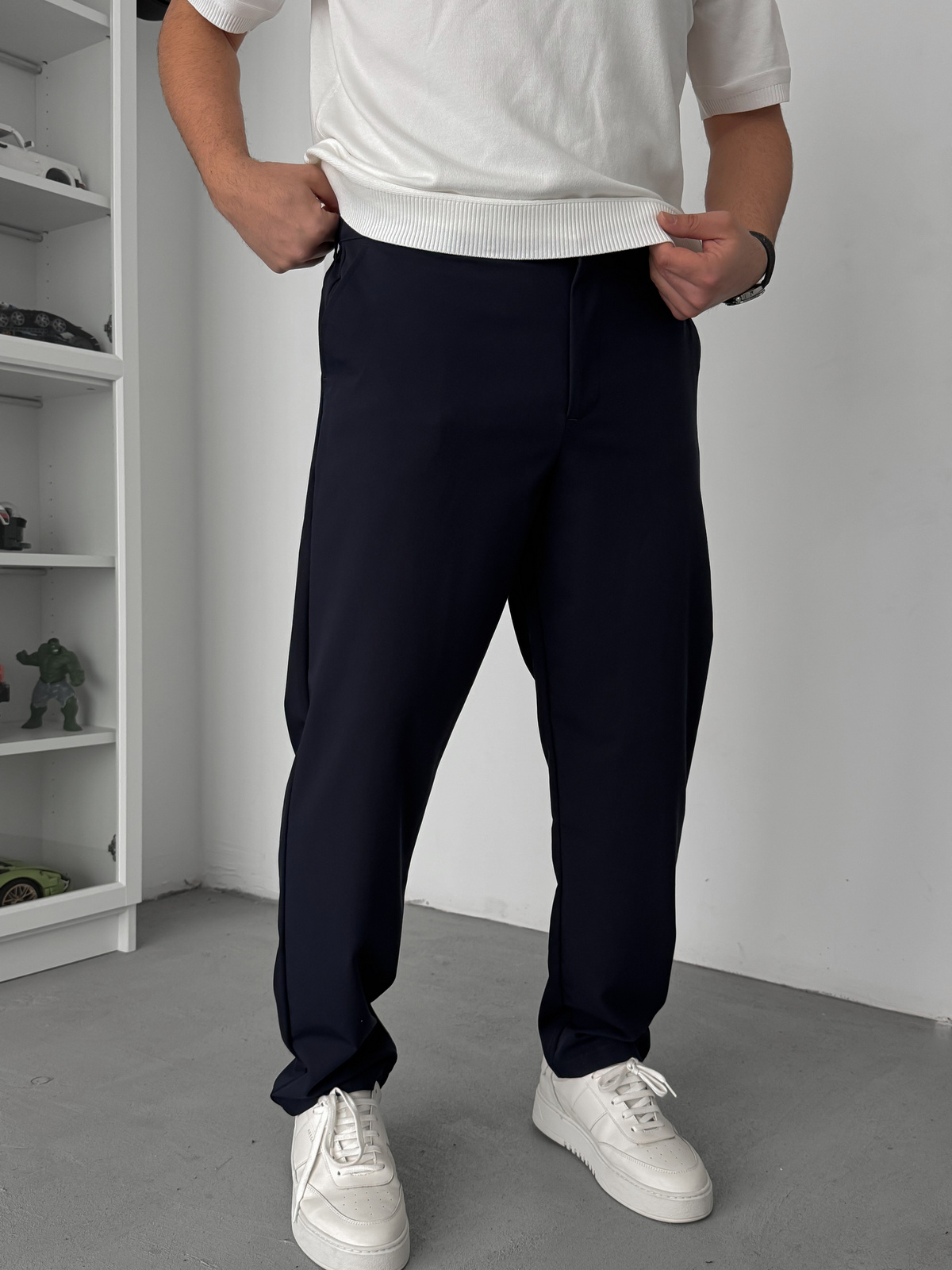 Lacivert Regular Kalıp Kumaş Pantolon TW-7083