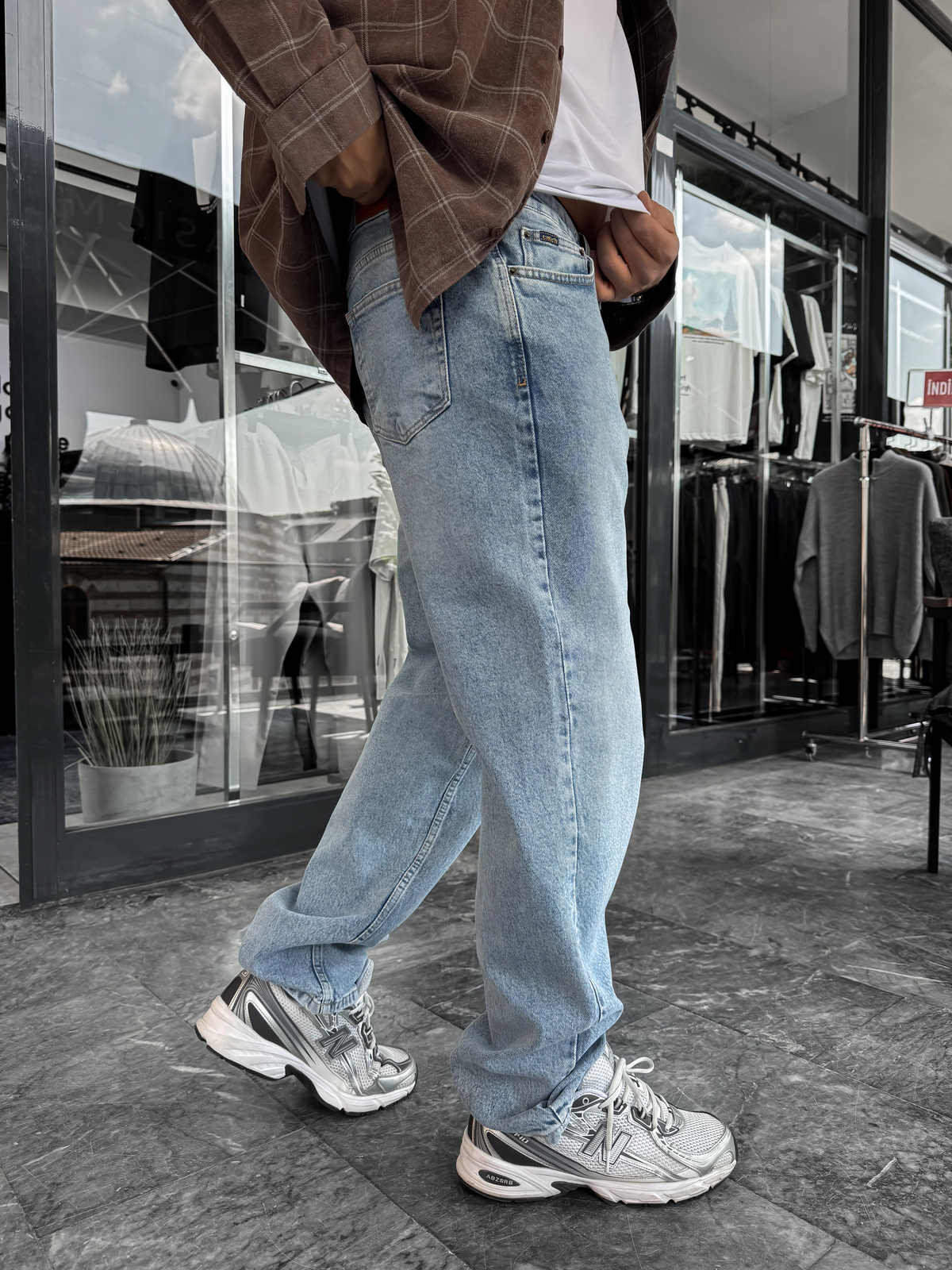 Mavi Yıkamalı Basic Baggy Jean C-6587/6241