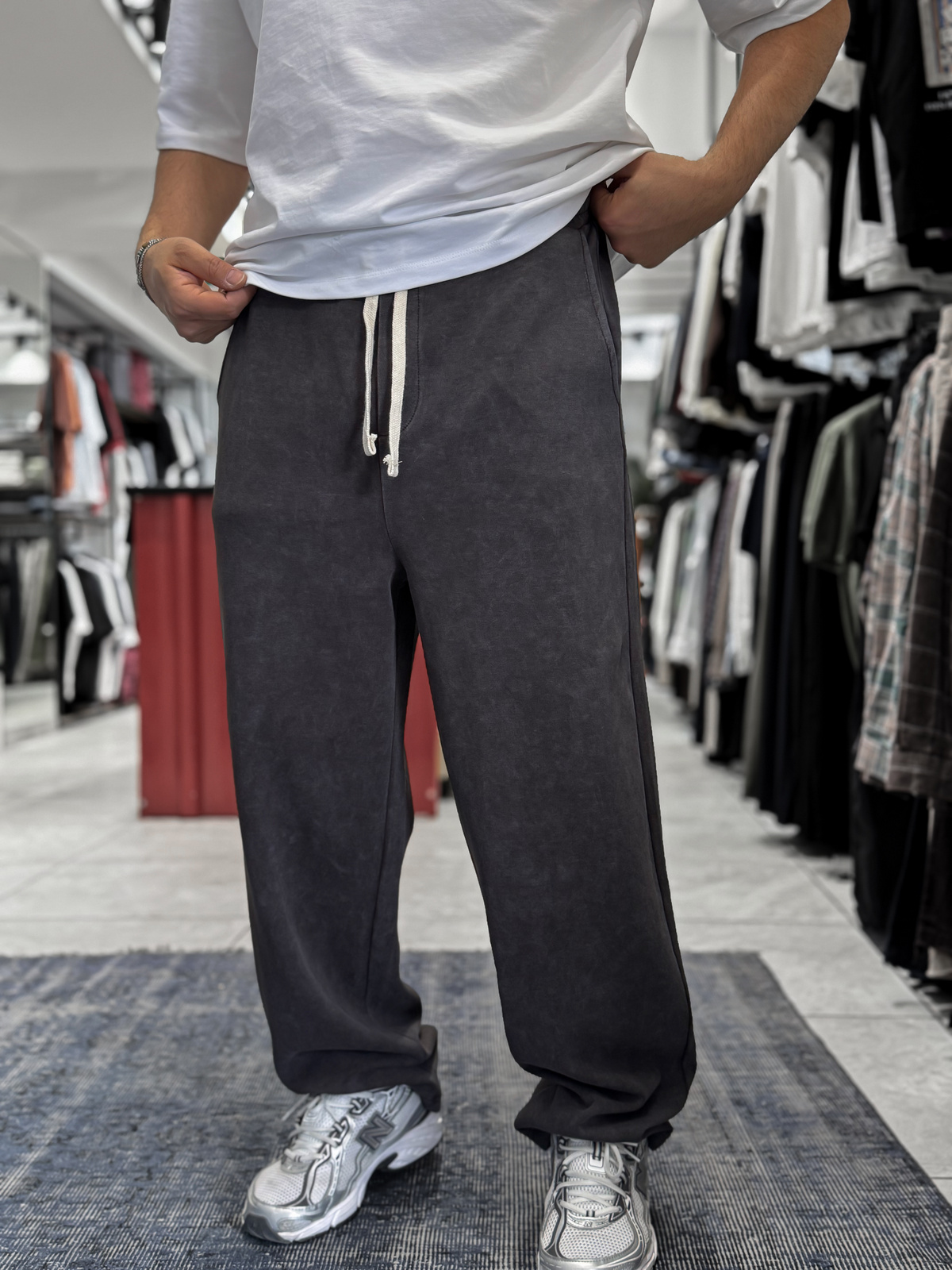 Kahve Basic Yıkamalı Boru Paça Eşofman ES-80-30