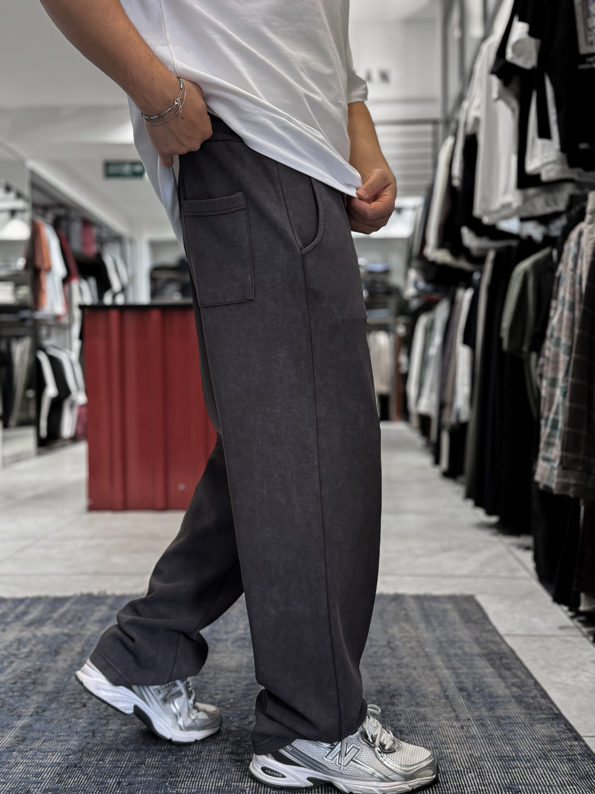Kahve Basic Yıkamalı Boru Paça Eşofman ES-80-30