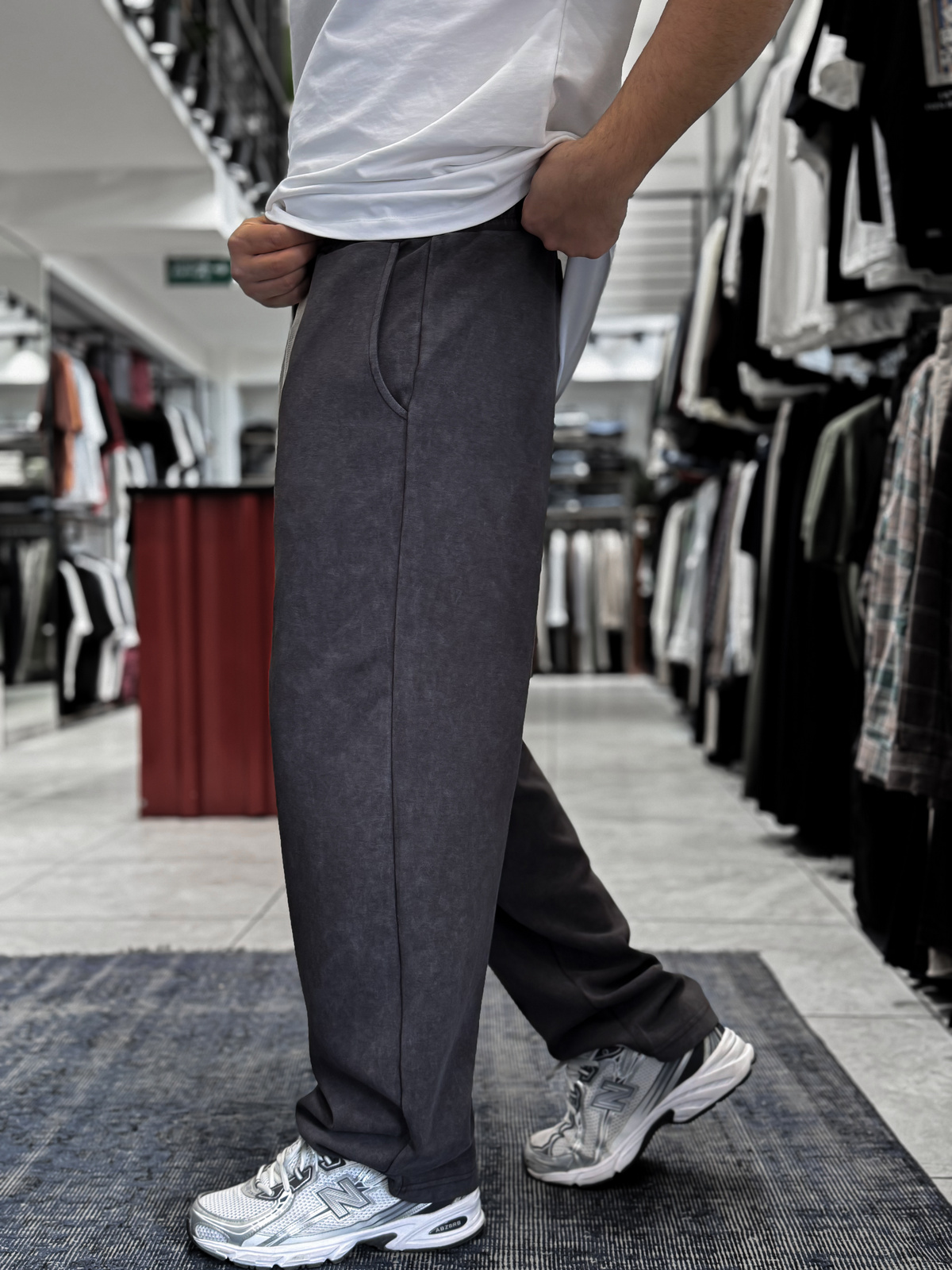 Kahve Basic Yıkamalı Boru Paça Eşofman ES-80-30