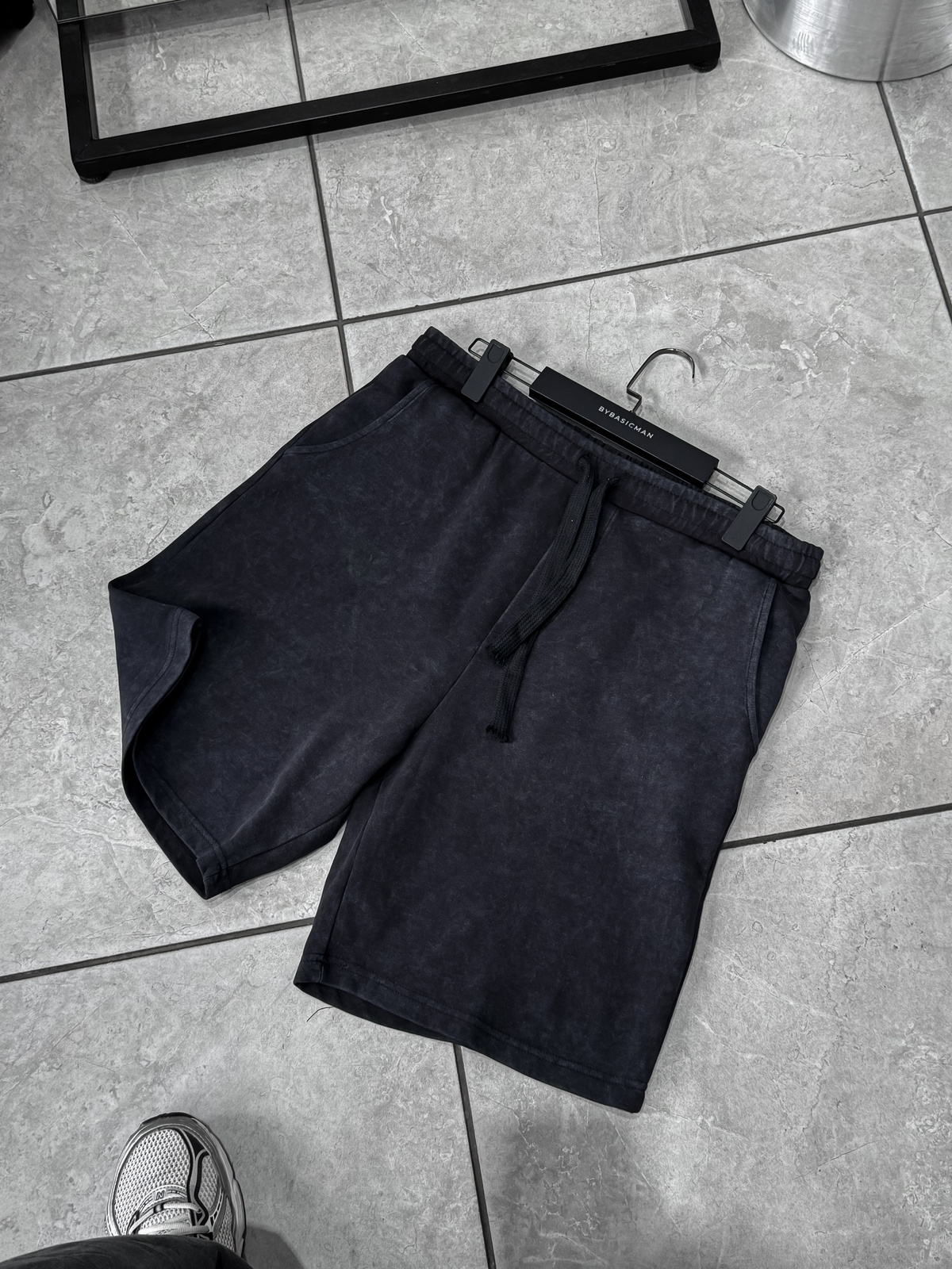 Siyah Yıkamalı Basic Şort ES-80-48