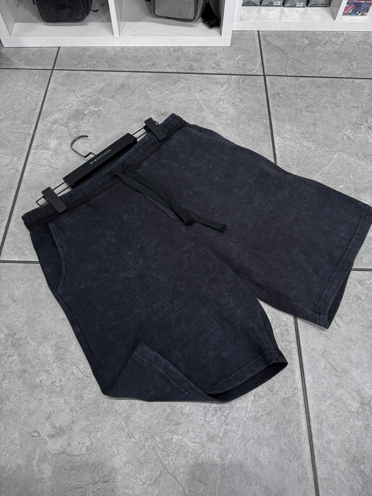 Siyah Yıkamalı Basic Şort ES-80-48
