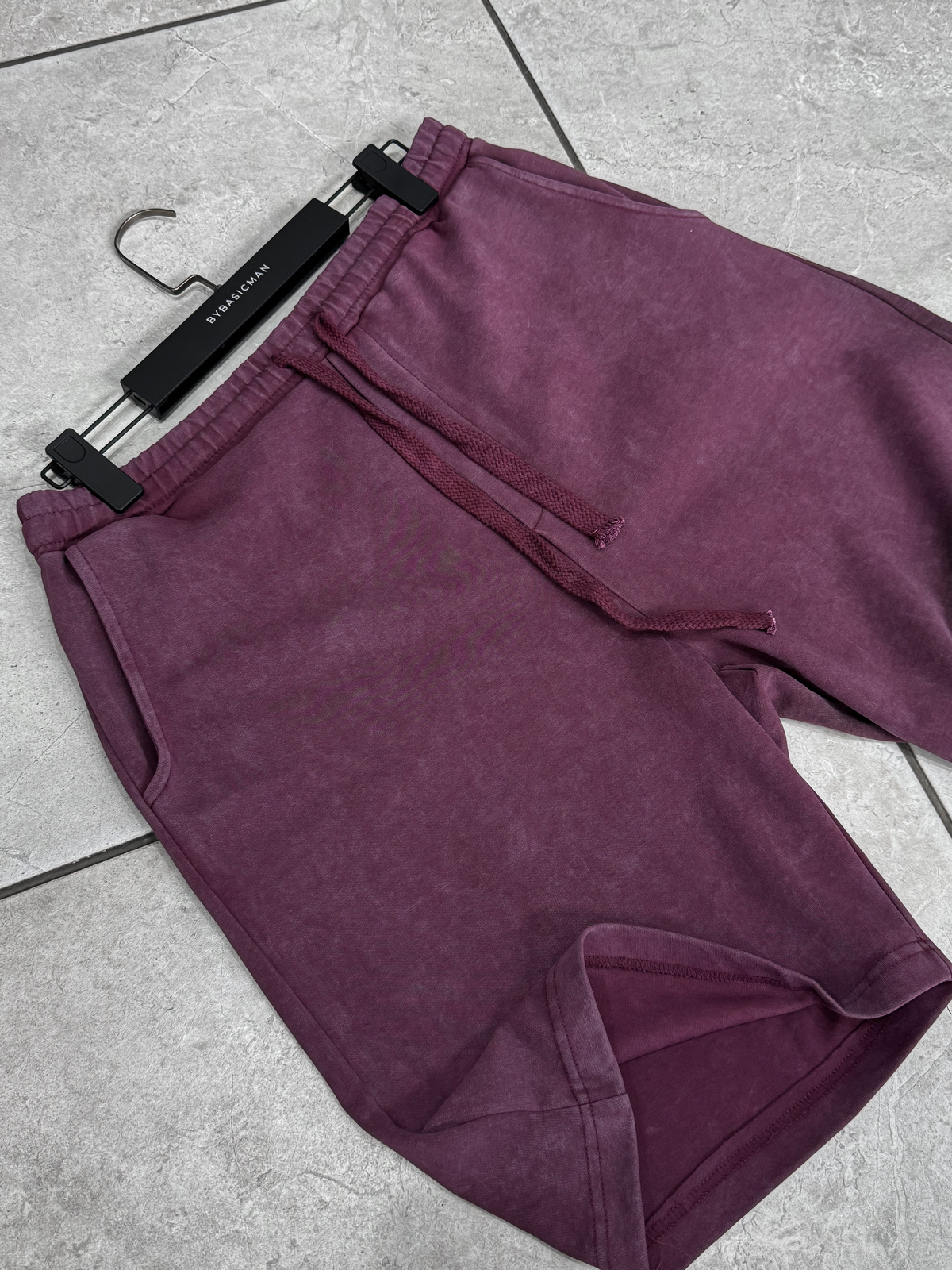 Bordo Yıkamalı Basic Şort ES-80-48