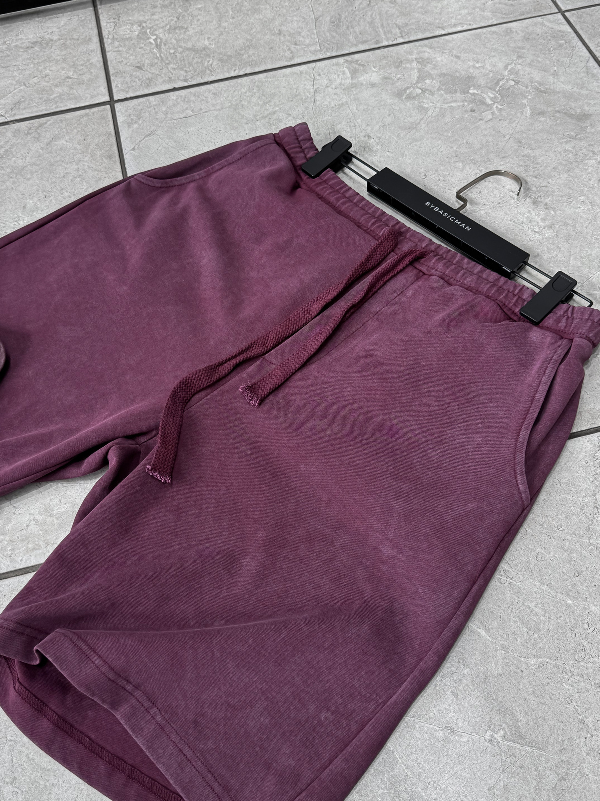 Bordo Yıkamalı Basic Şort ES-80-48
