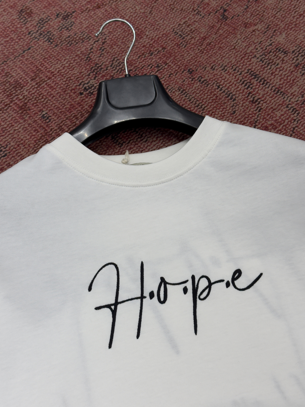 Beyaz Hope Halı Patchli Oversize T-Shirt SW-5064