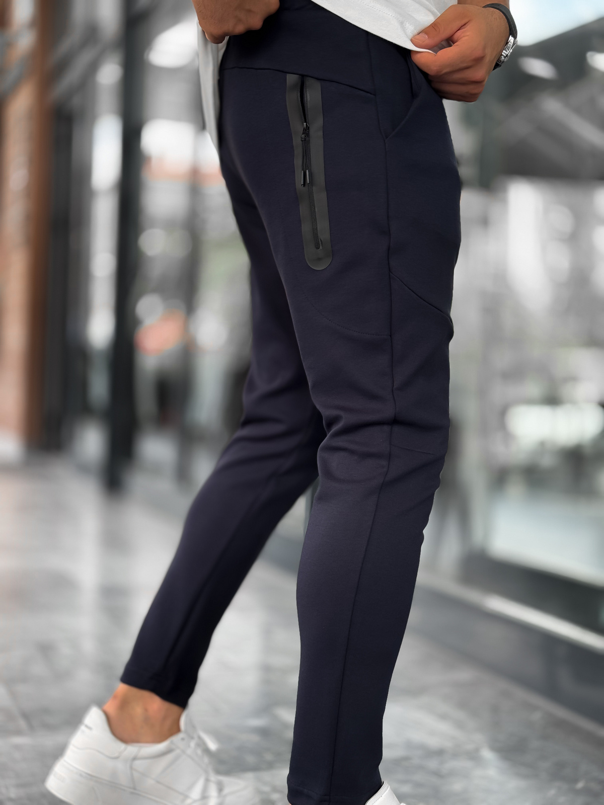 Lacivert Yan Fermuarlı Basic Eşofman BY-0002