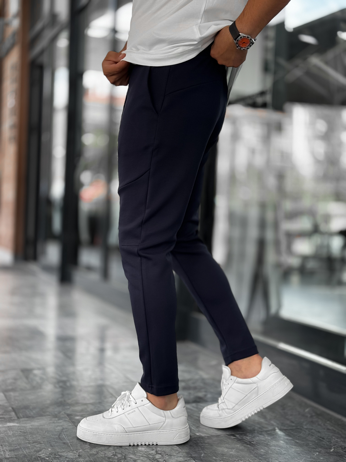 Lacivert Yan Fermuarlı Basic Eşofman BY-0002