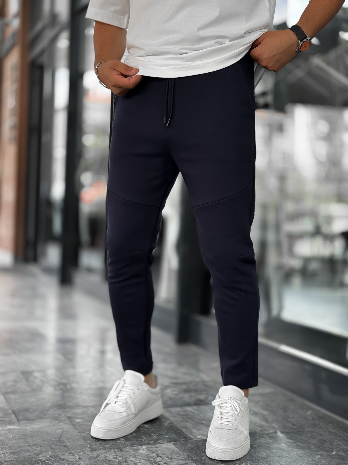 Lacivert Yan Fermuarlı Basic Eşofman BY-0002