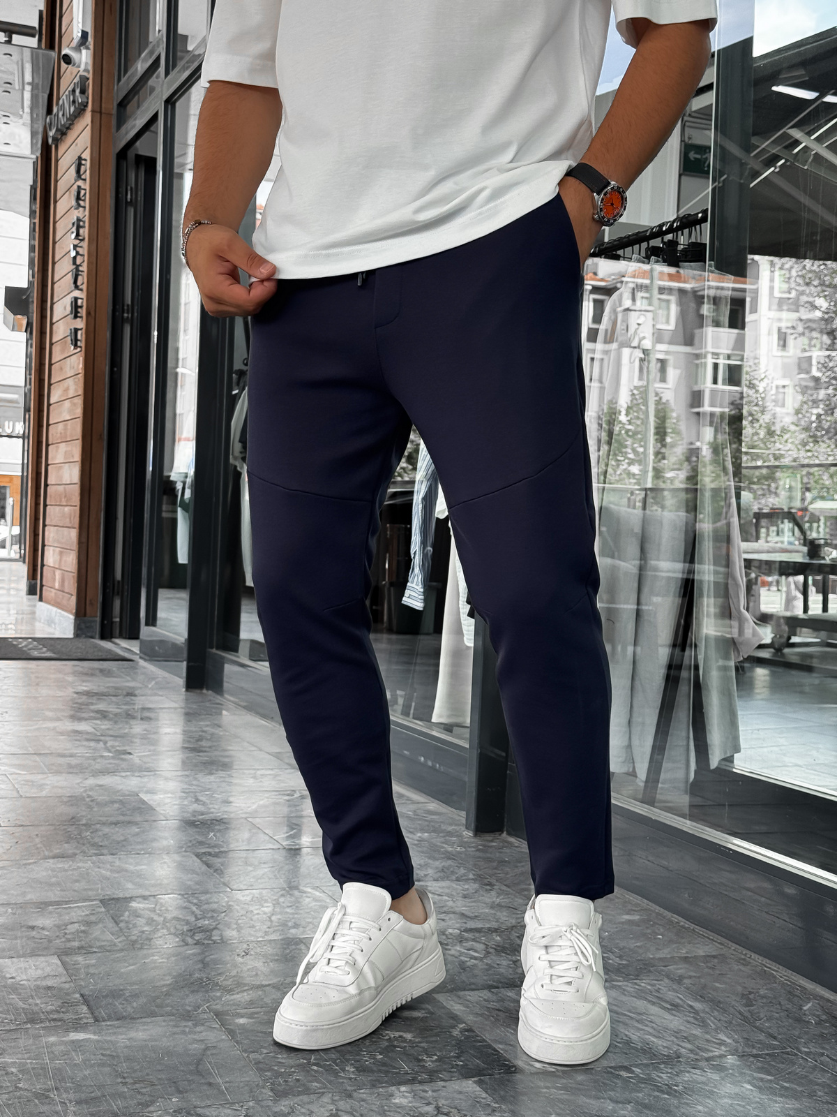 Lacivert Yan Fermuarlı Basic Eşofman BY-0002
