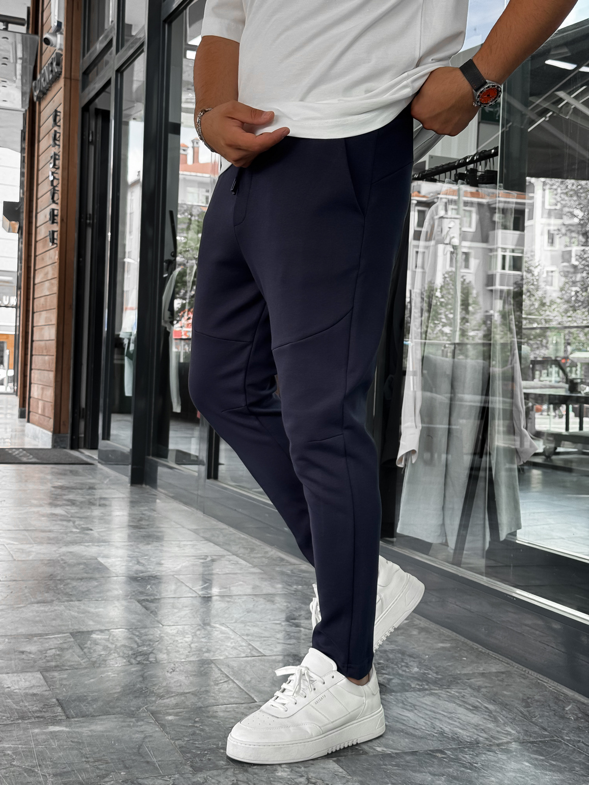Lacivert Yan Fermuarlı Basic Eşofman BY-0002