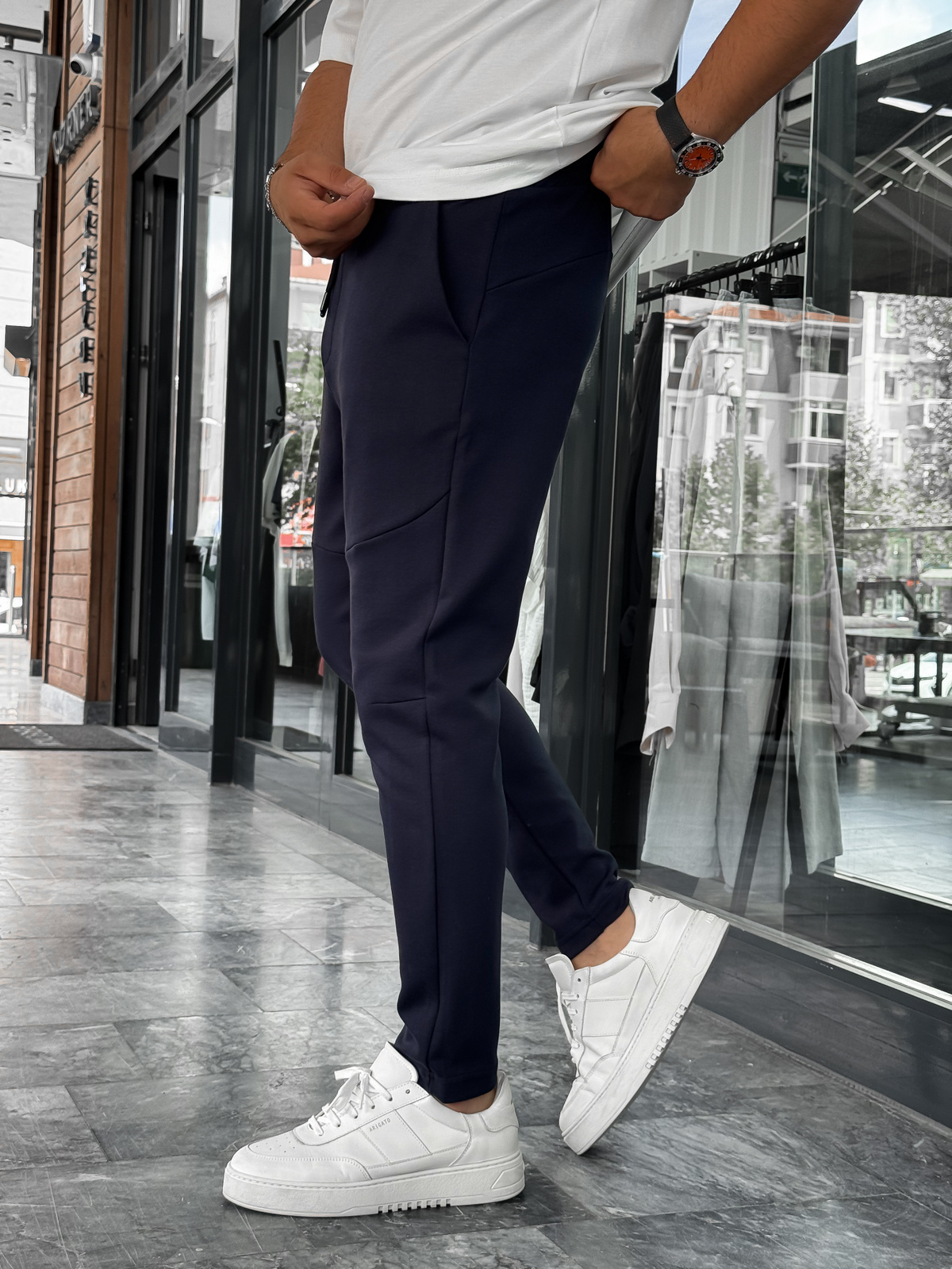 Lacivert Yan Fermuarlı Basic Eşofman BY-0002