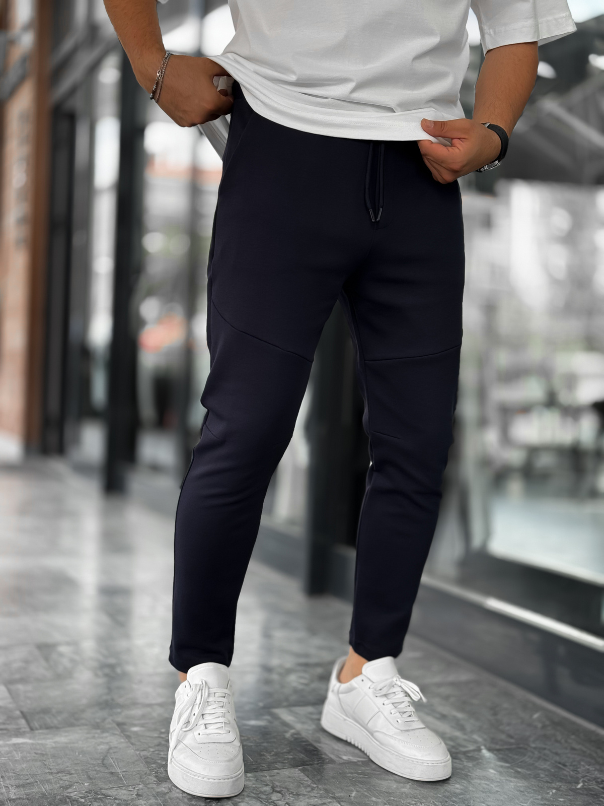 Lacivert Yan Fermuarlı Basic Eşofman BY-0002