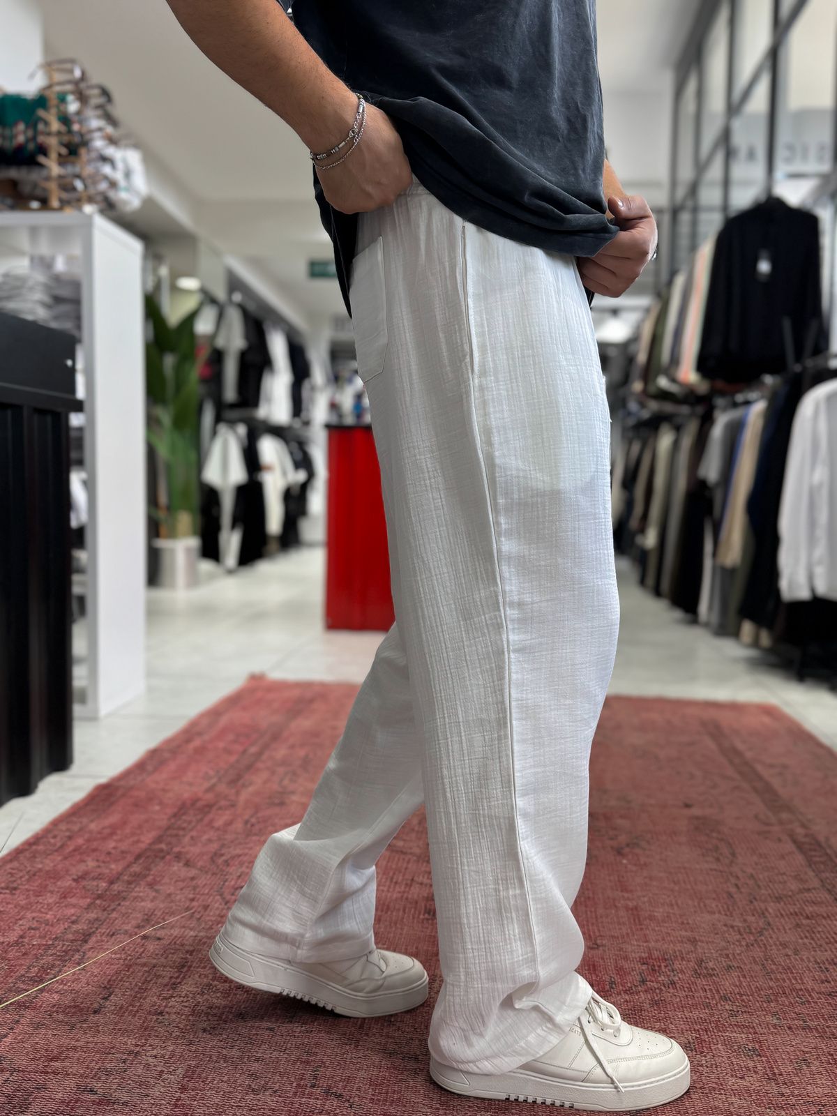 Beyaz Müslin Pantolon RES-1002