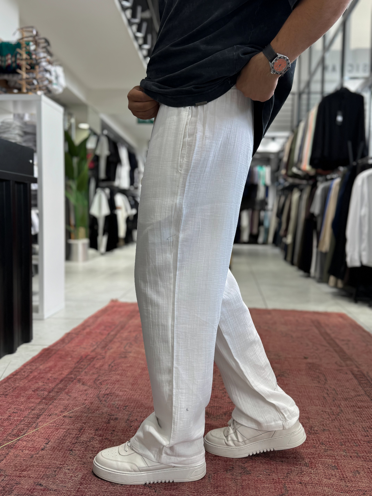 Beyaz Müslin Pantolon RES-1002