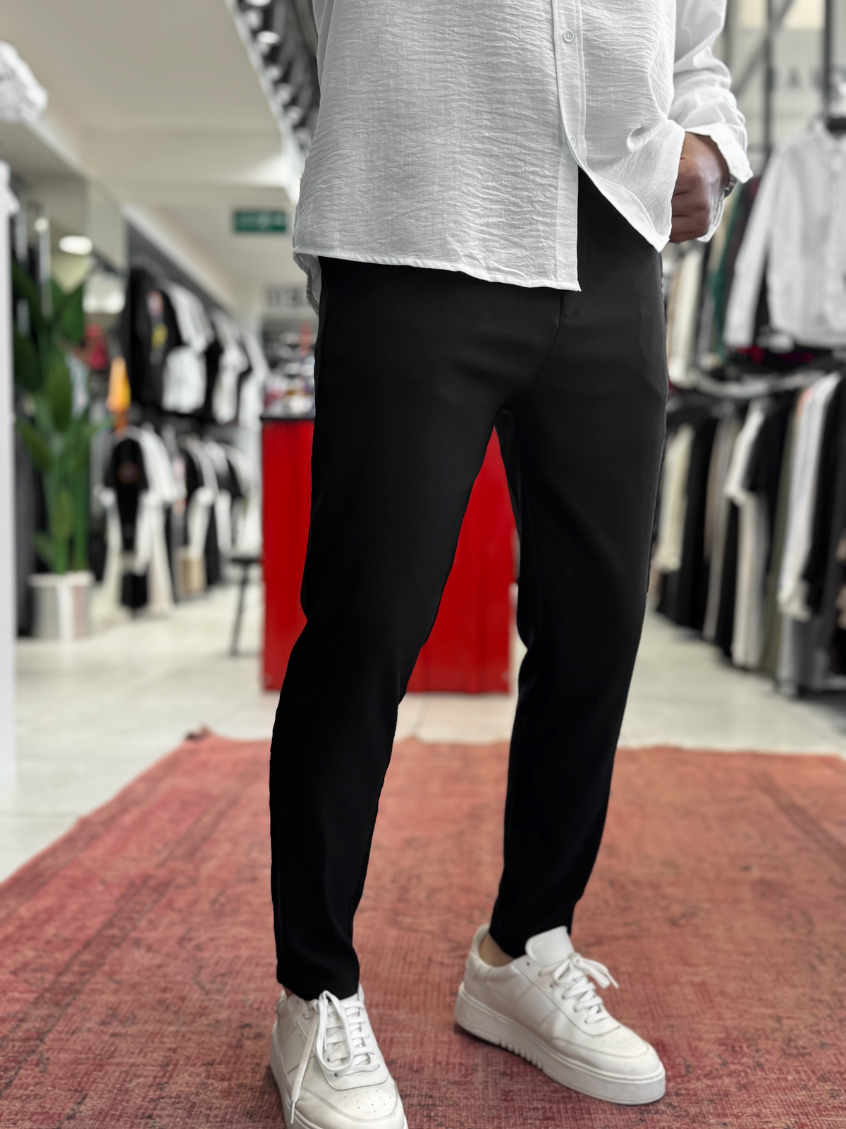 Siyah Likralı Regular Pantolon BY-5058