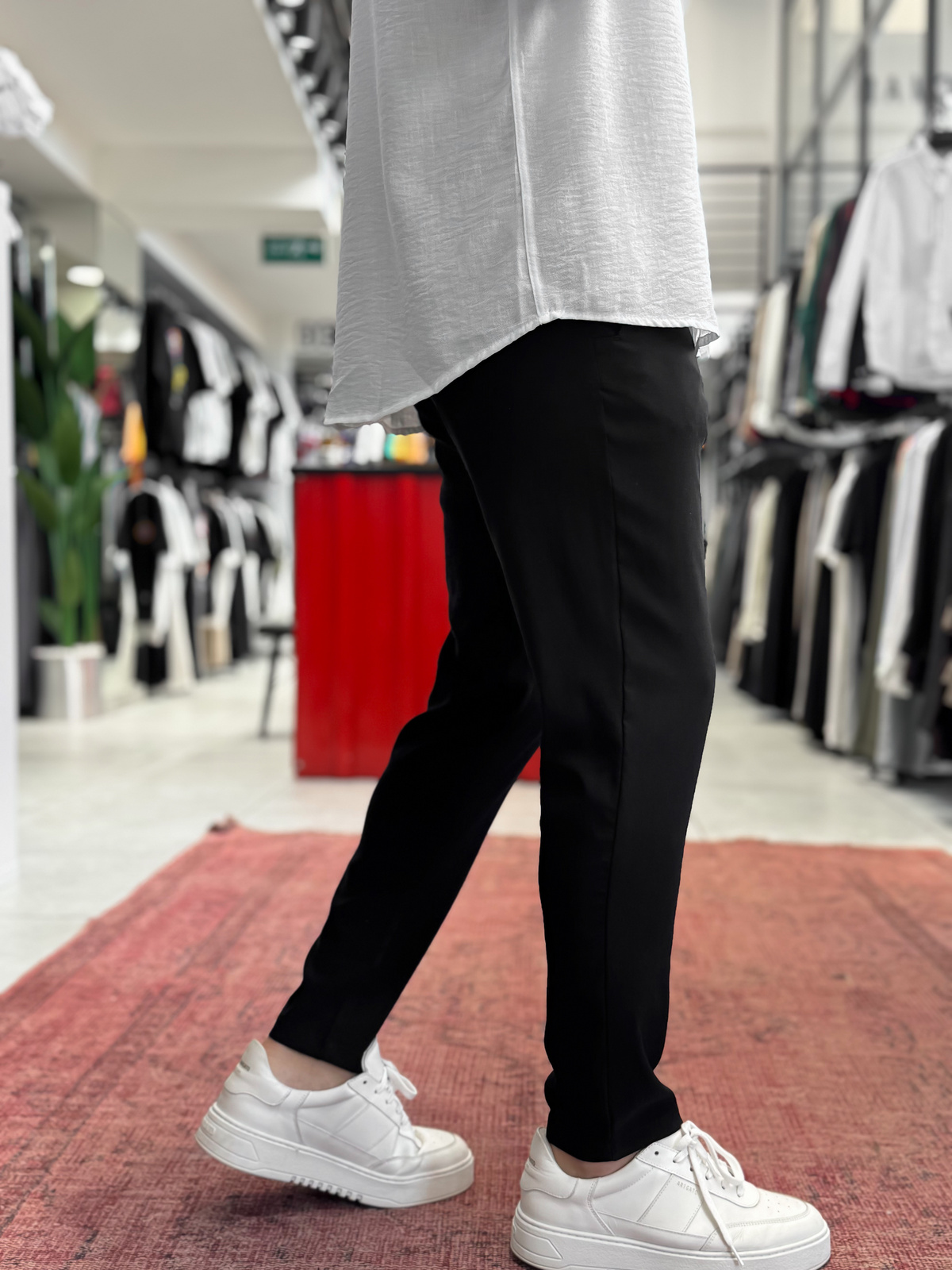 Siyah Likralı Regular Pantolon BY-5058