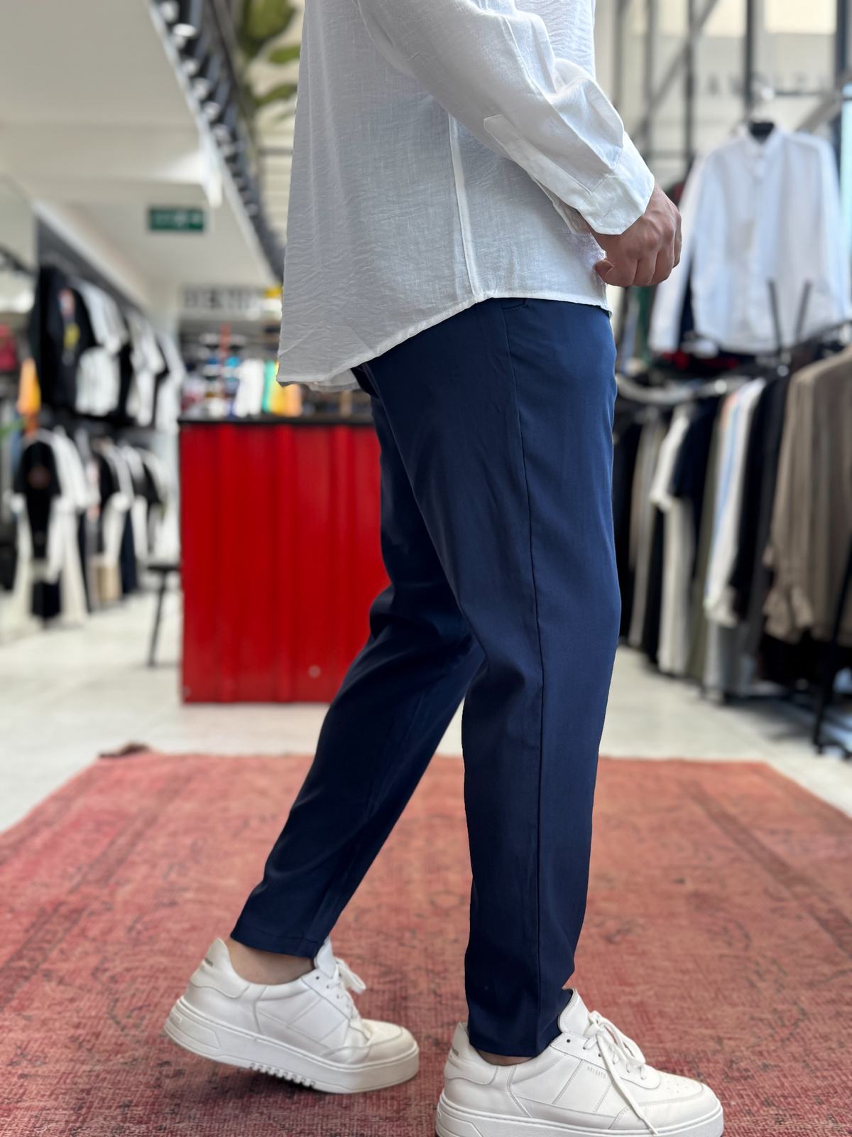 Lacivert Likralı Regular Pantolon BY-5058