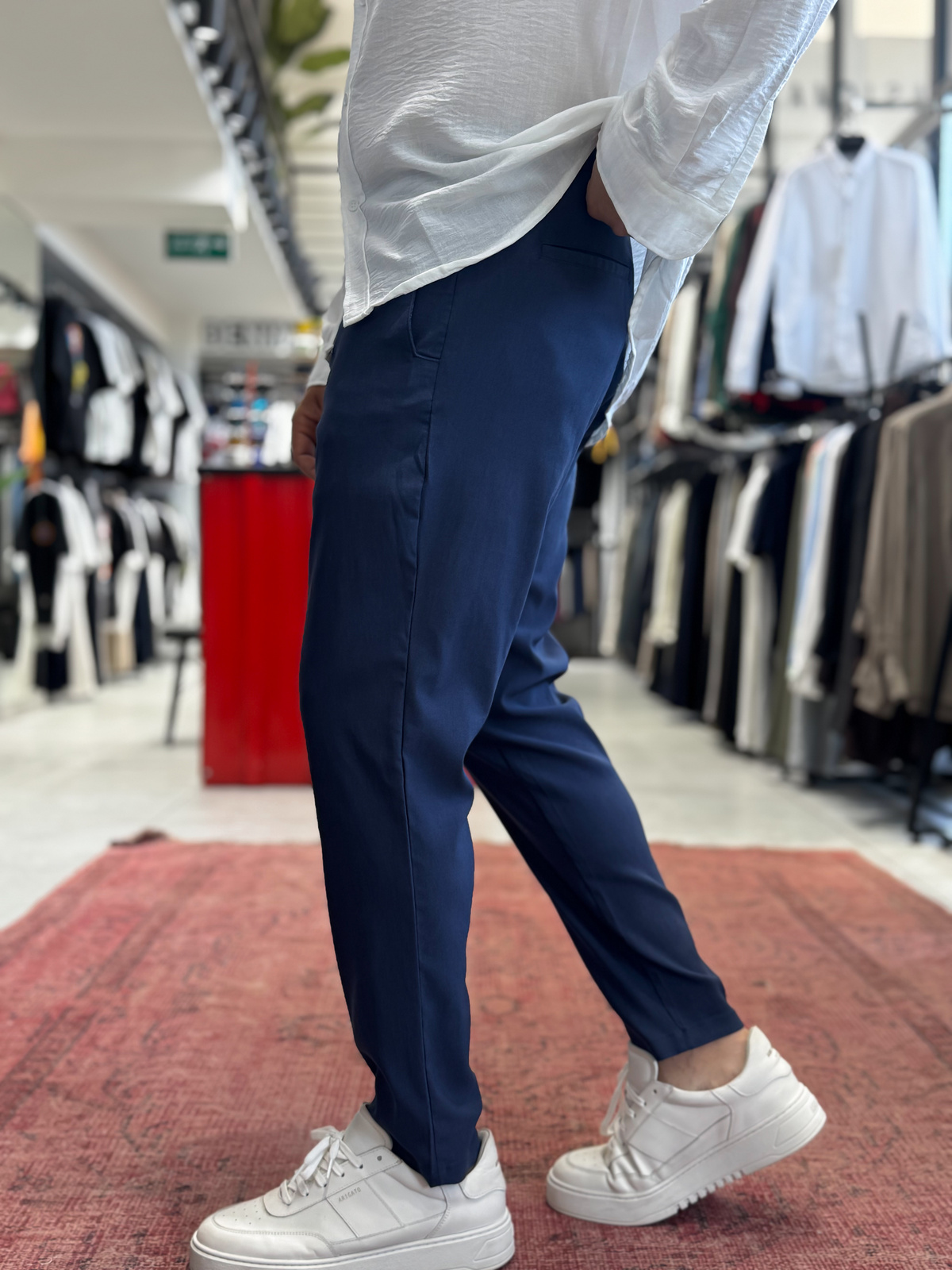 Lacivert Likralı Regular Pantolon BY-5058