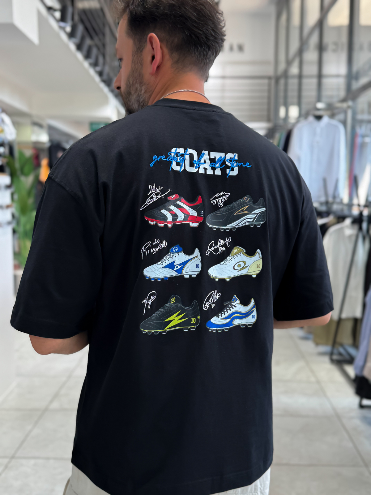Siyah Goats Sırt Baskılı Oversize T-Shirt RES-1126