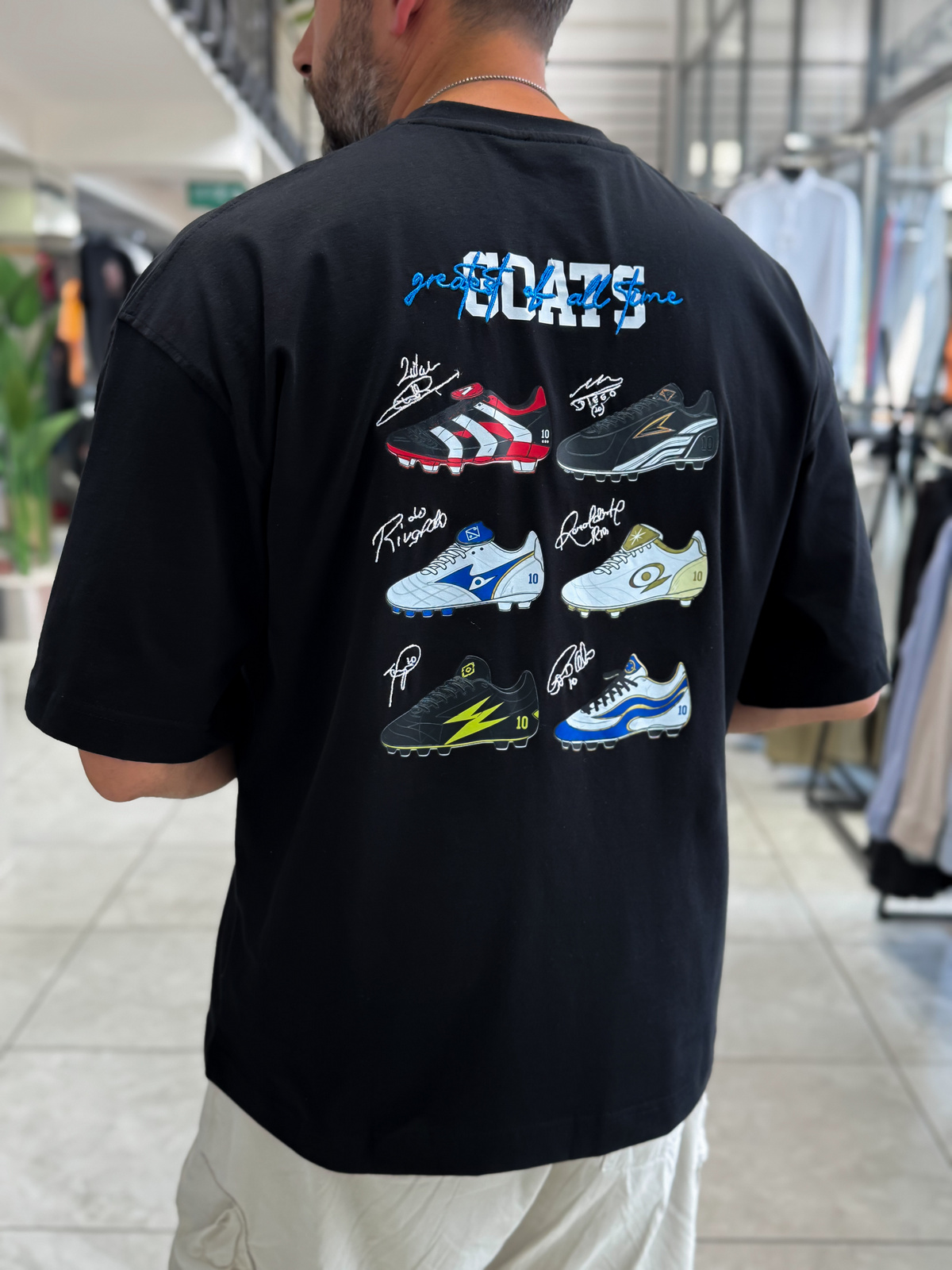 Siyah Goats Sırt Baskılı Oversize T-Shirt RES-1126