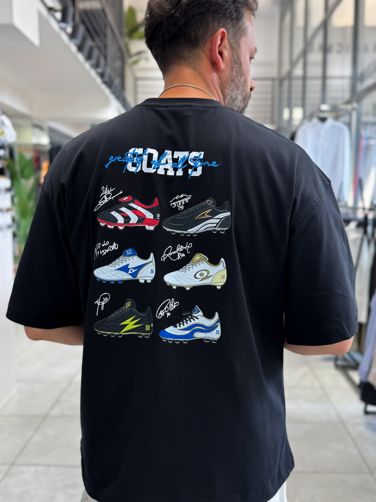 Siyah Goats Sırt Baskılı Oversize T-Shirt RES-1126