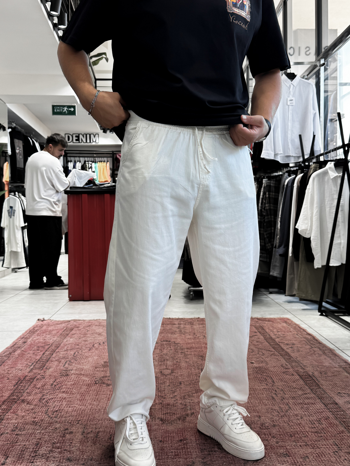 Ekru İnce Gabardin Pantolon WE-2852
