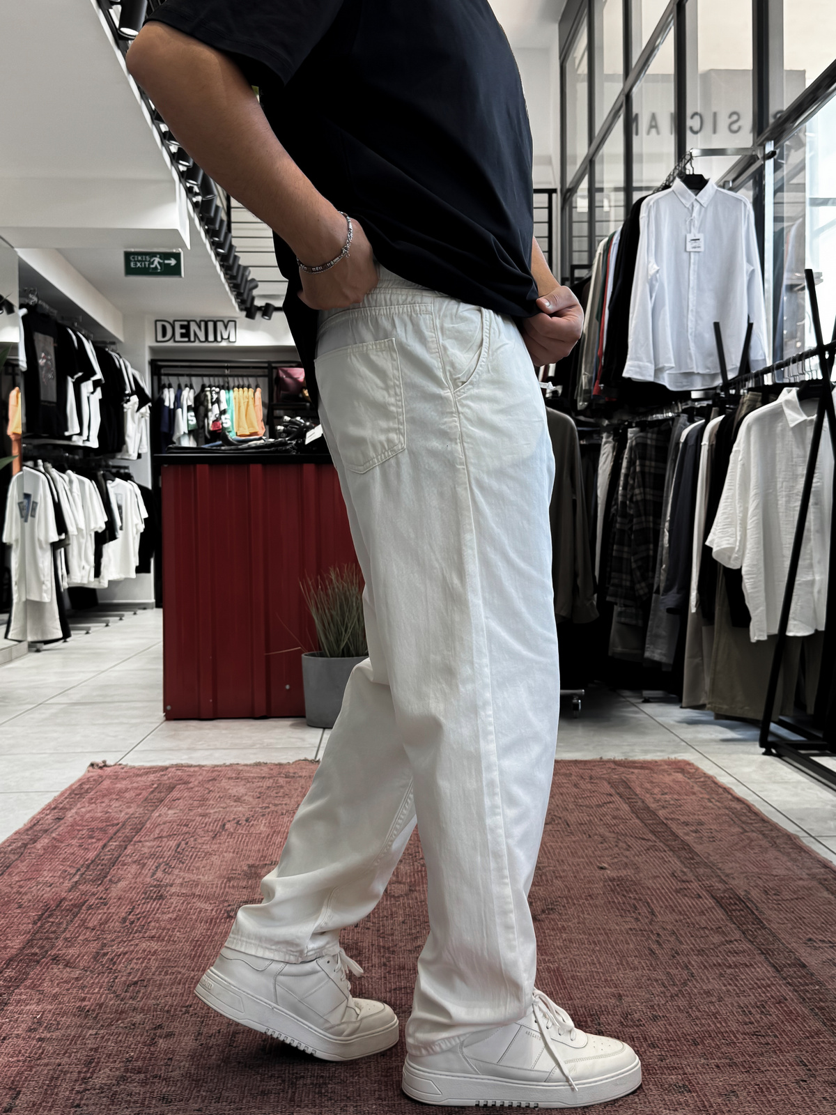 Ekru İnce Gabardin Pantolon WE-2852